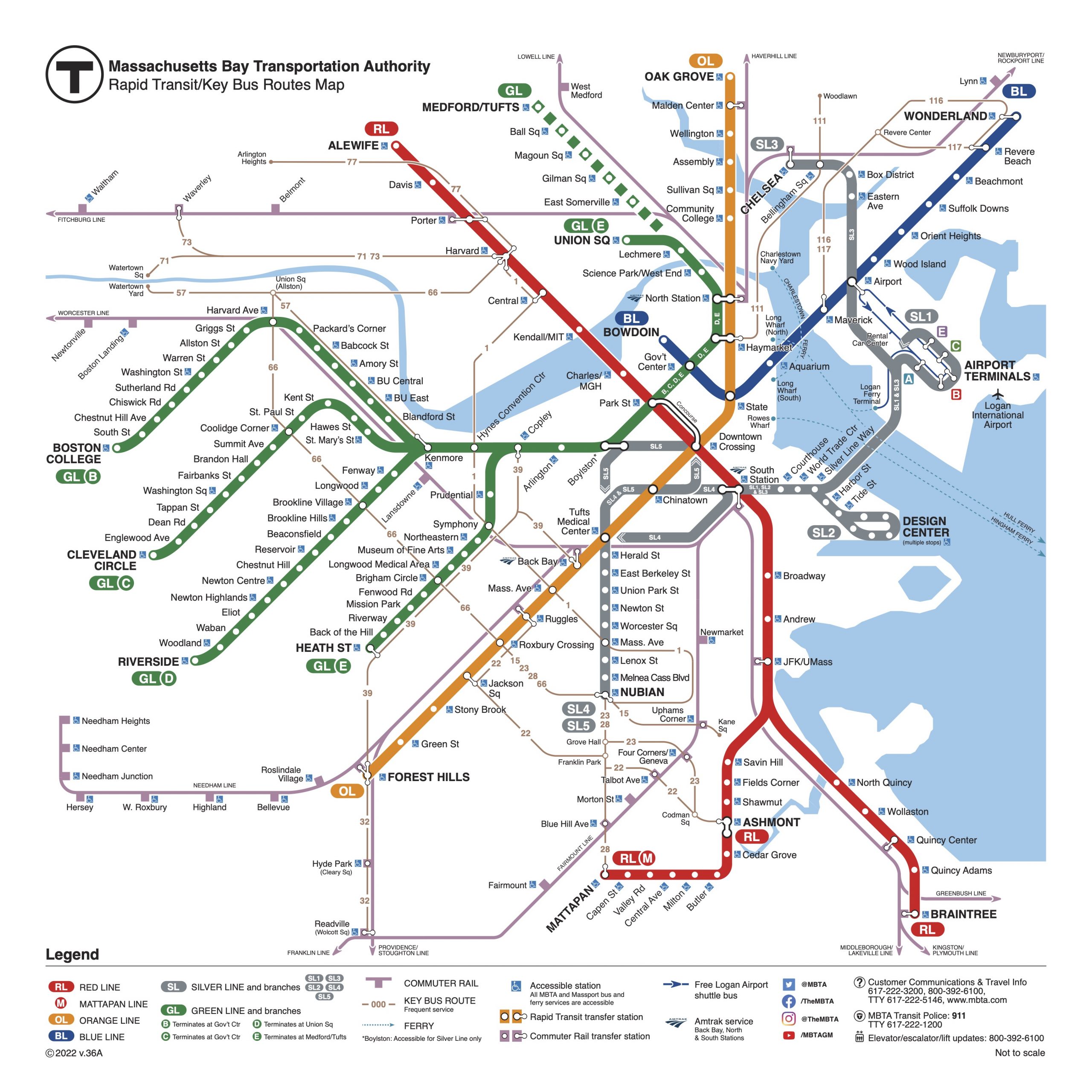 MBTA map