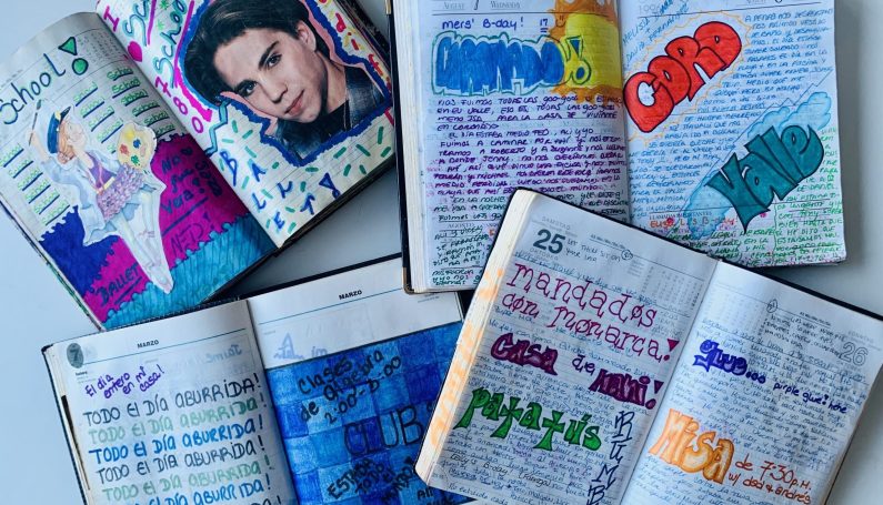 journals and scrapbooks detailing adolescent and childhood memories