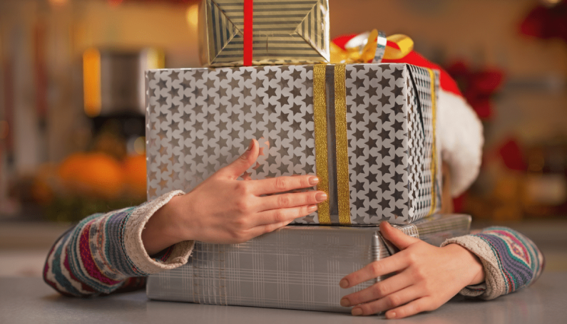 stack of presents (ideas for experience gifts in Boston)