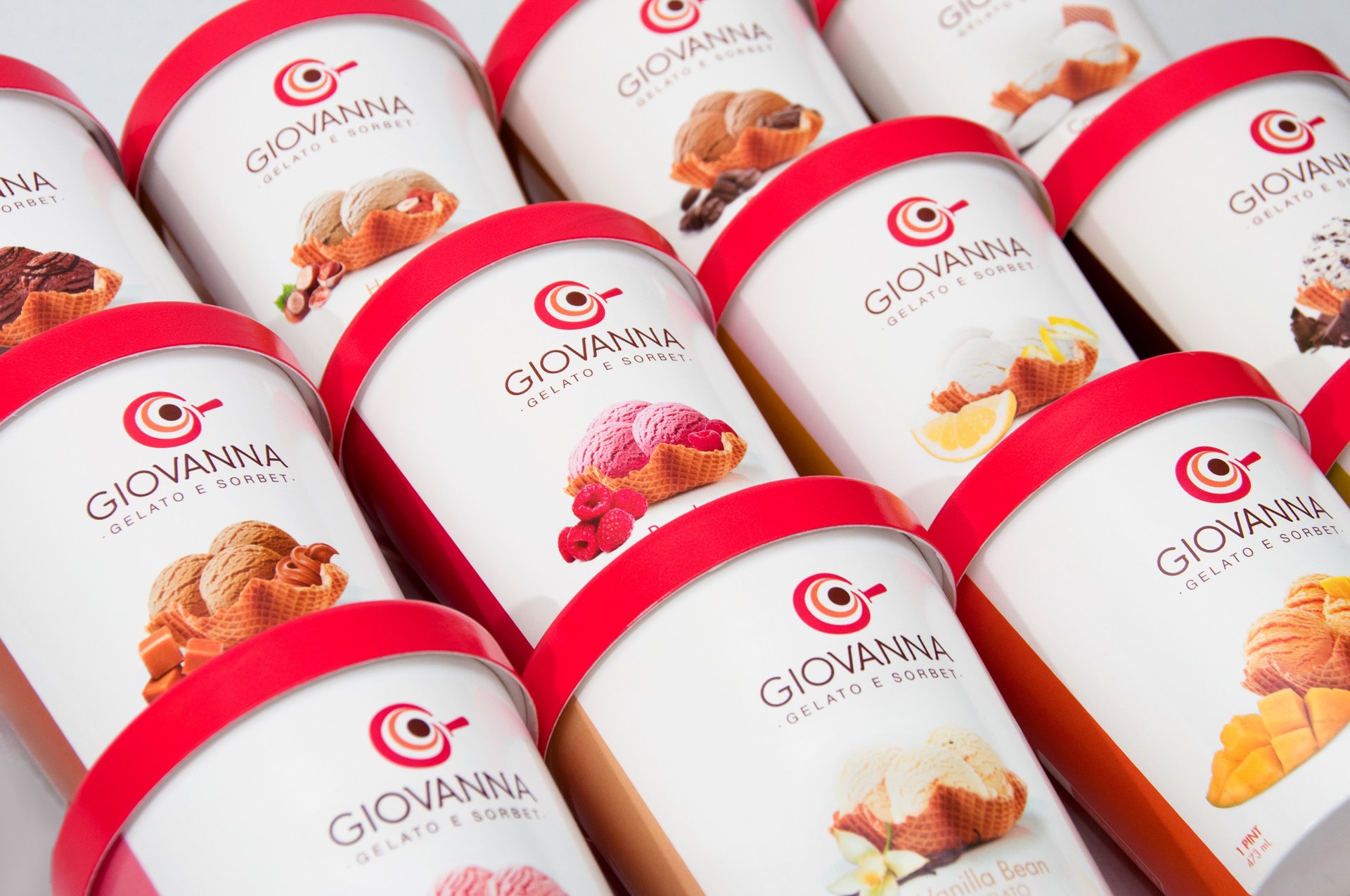 containers of Giovanna Gelato made in Boston