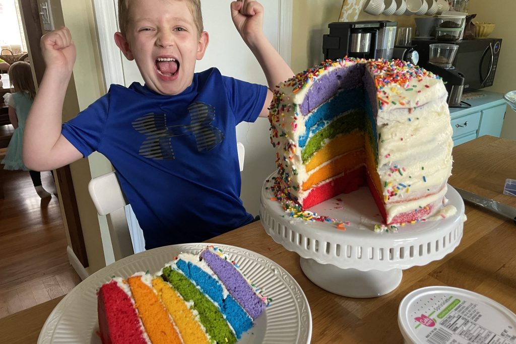 pride rainbow cake - Boston Moms