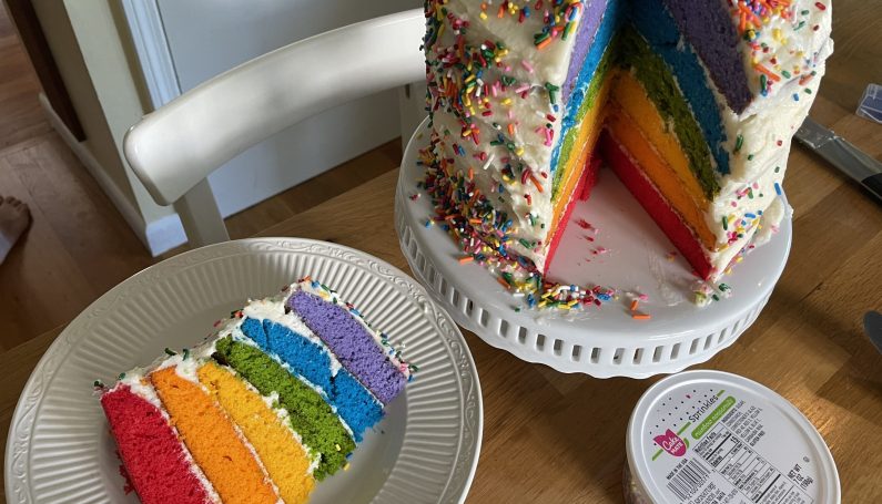 pride rainbow cake - Boston Moms
