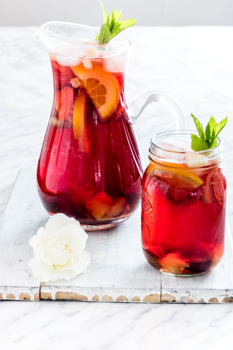 Non Alcoholic Sangria Mocktail
