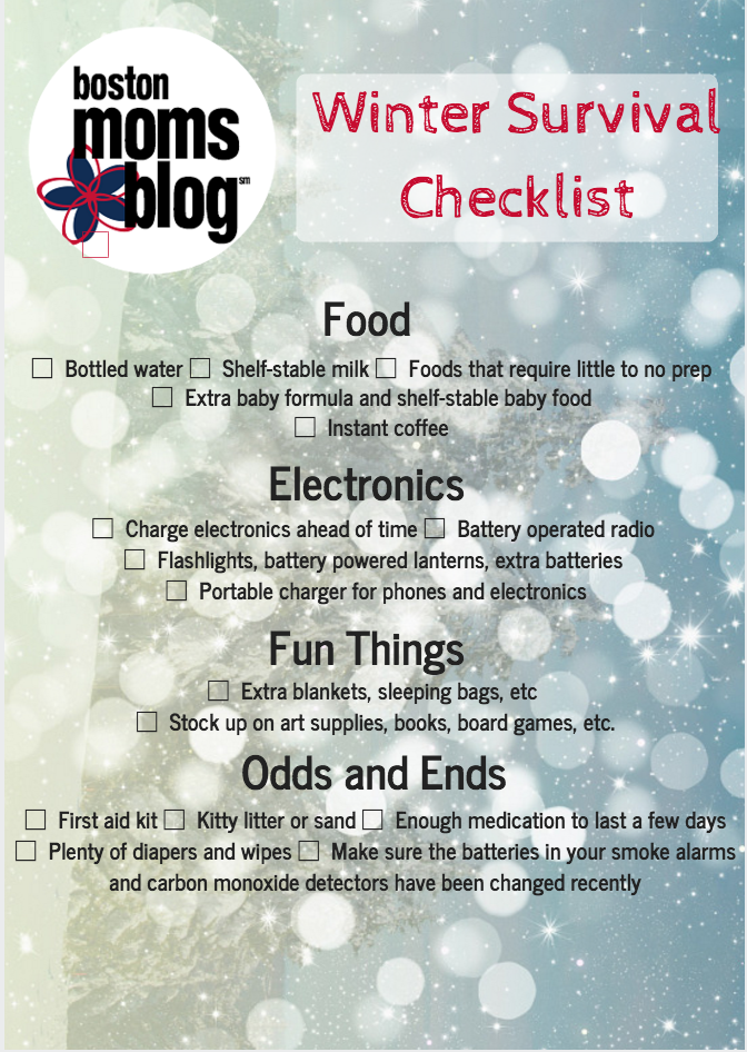 How to Prep for a Winter Storm with Kids {with Printable} - Boston Moms Blog