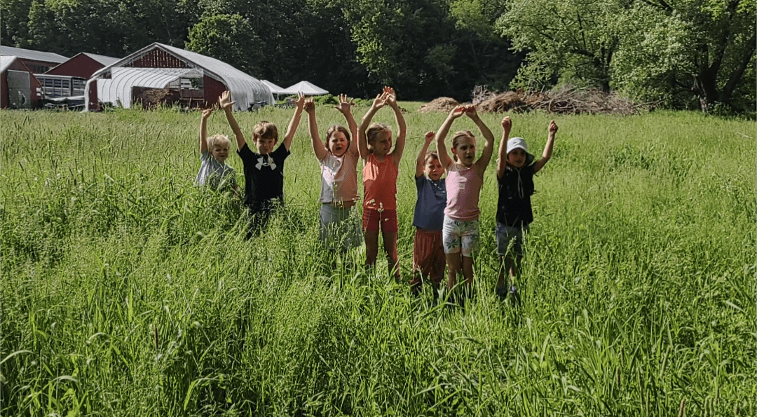 Kids at Chip-In Farms (Boston farms education preschool programs)