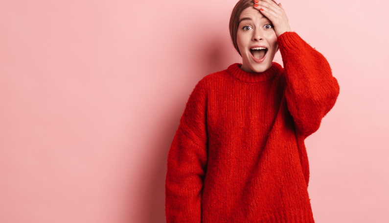 surprised woman (awkward parenting and pregnancy questions)