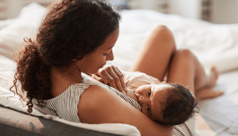 mother breastfeeding baby
