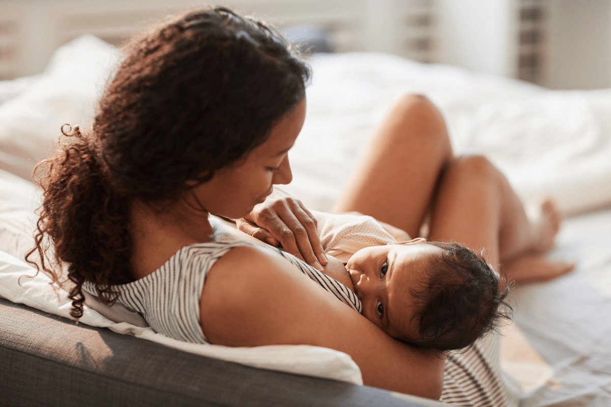 mother breastfeeding baby