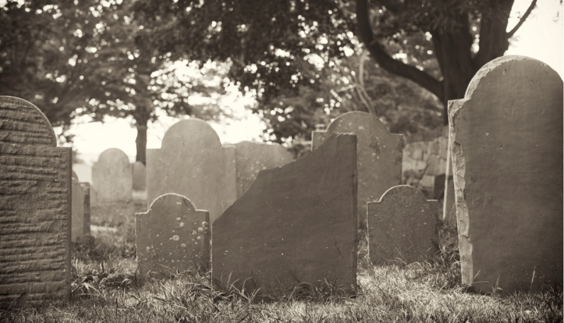cemetery in Salem Massachusetts (best haunted tours in Boston)