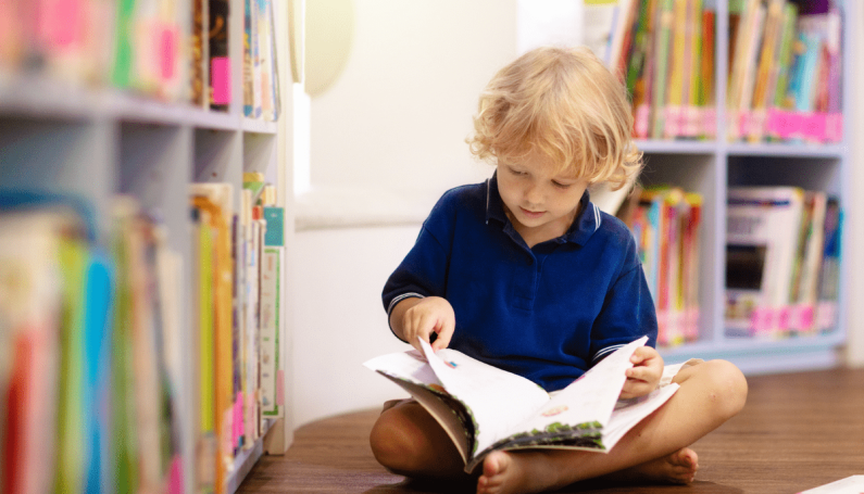 child reading favorite preschooler books
