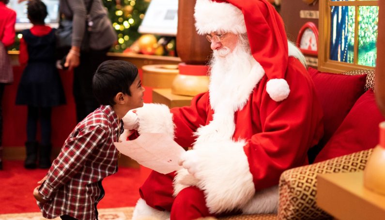Santa and child