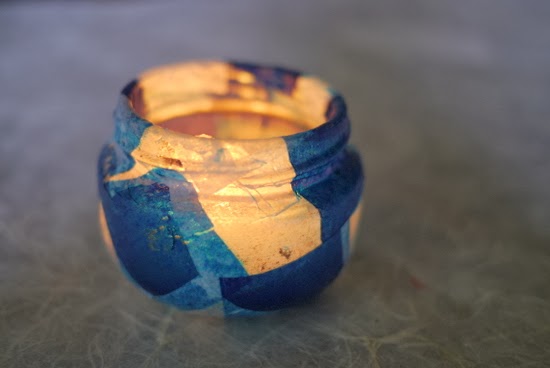 Glass votive candle holder DIY craft for Mother's Day - Mother's Day crafts - Boston Moms Blog