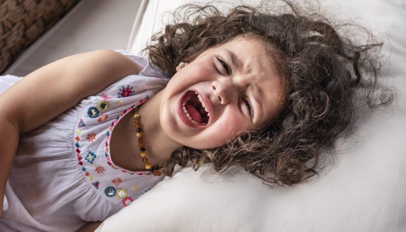 little girl screaming (toddler tantrum, children and hitting)