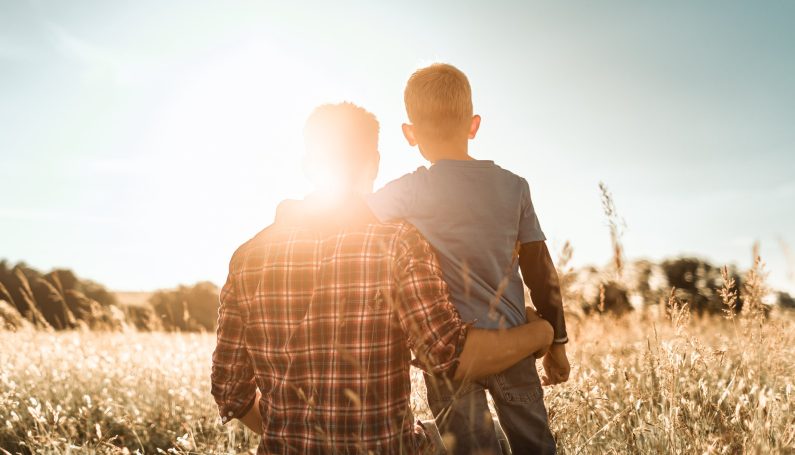 father and son, Father's Day modern dad