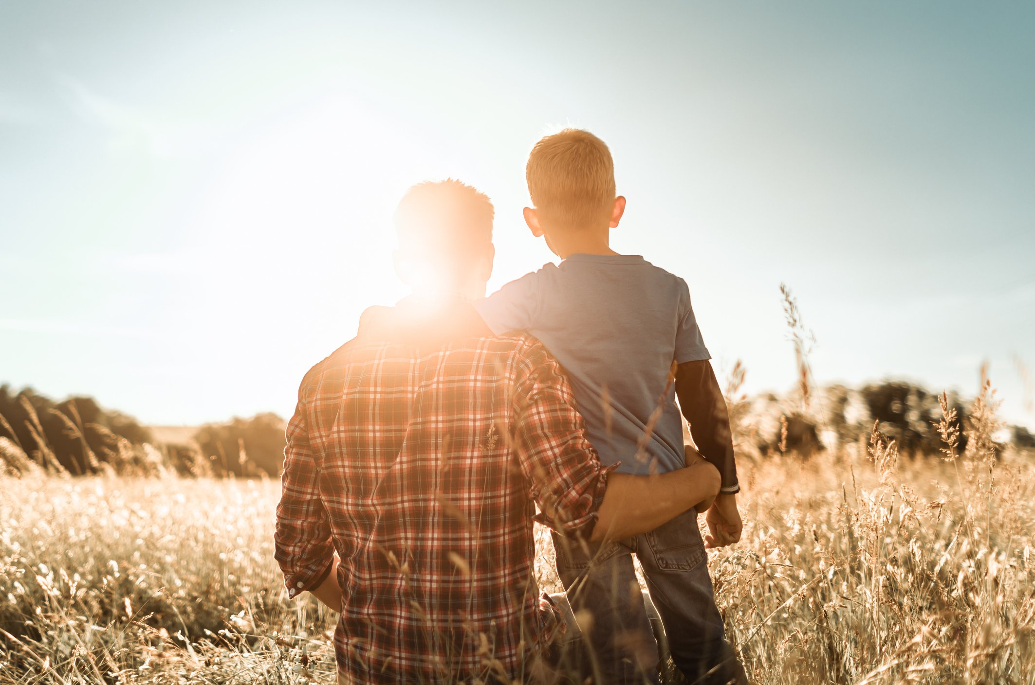 father and son, Father's Day modern dad
