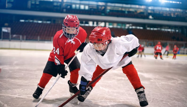 children playing ice hockey (where to buy used sports gear in Boston)