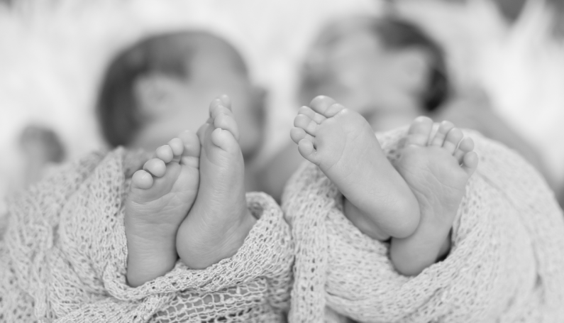 twin newborn babies (infertility and surrogacy)