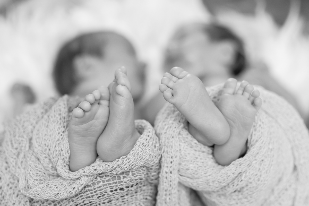 twin newborn babies (infertility and surrogacy)