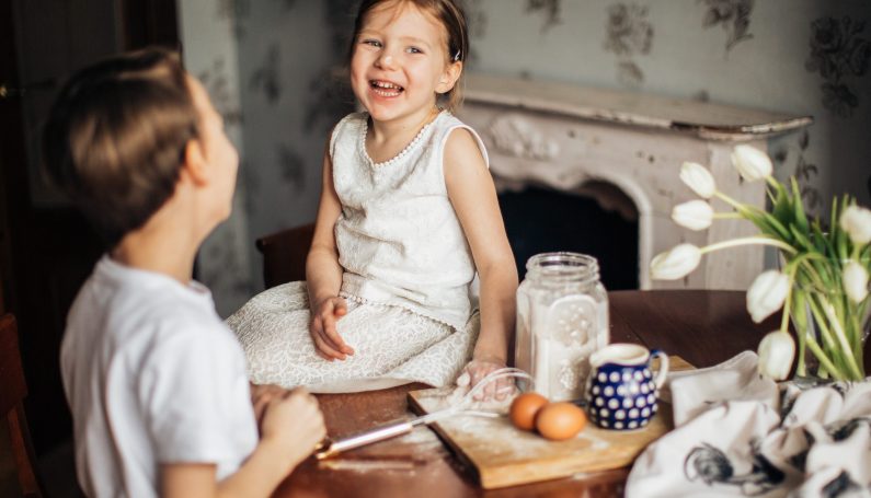 preschooler laughing at jokes