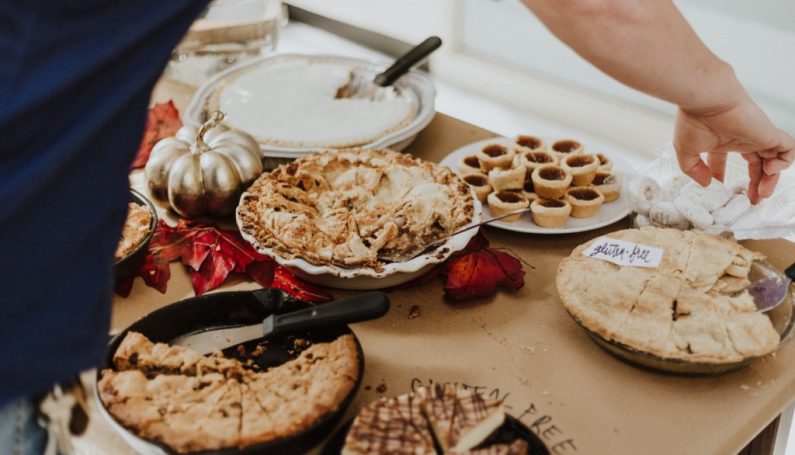 variety of holiday pies from allergy-safe bakeries