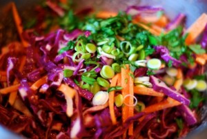 red cabbage slaw